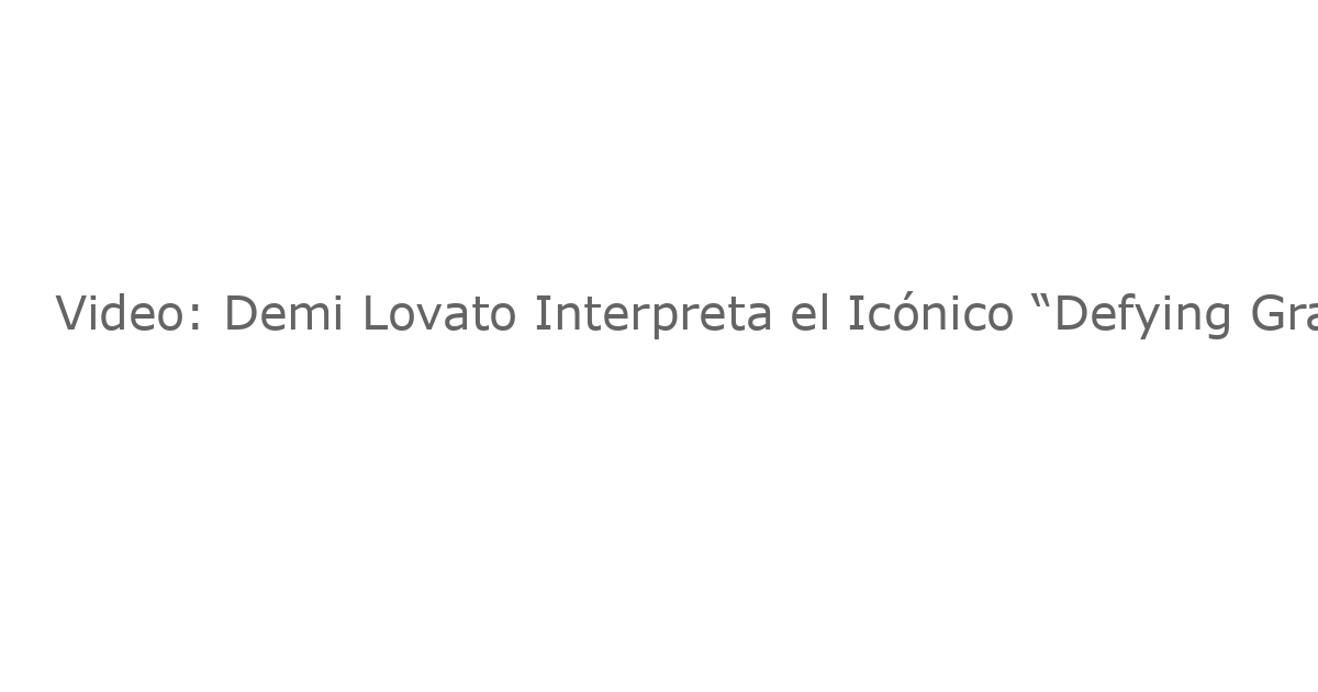 Video: Demi Lovato Interpreta el Icónico “Defying Gravity” de WICKED en Karaoke