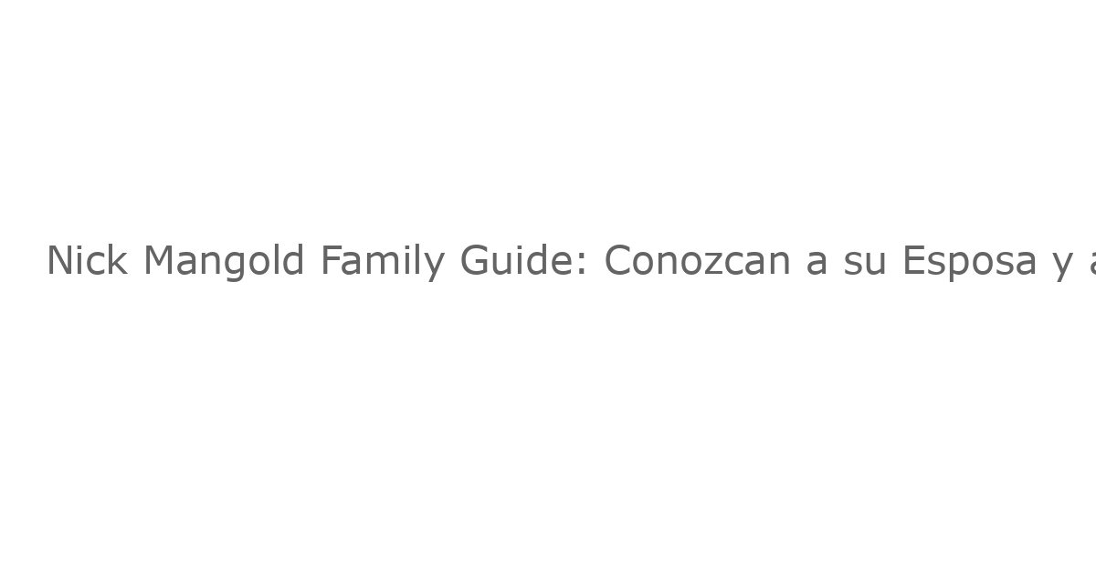 Nick Mangold Family Guide: Conozcan a su Esposa y a sus 4 Hijos, el Dedicado Hombre de Familia